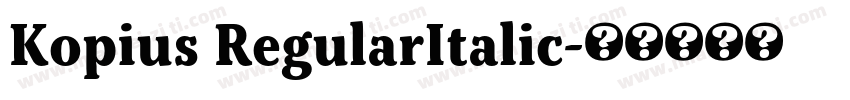 Kopius RegularItalic字体转换